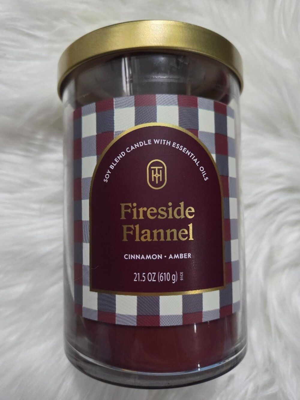 Threshold "Fireside Flannel" Candle
